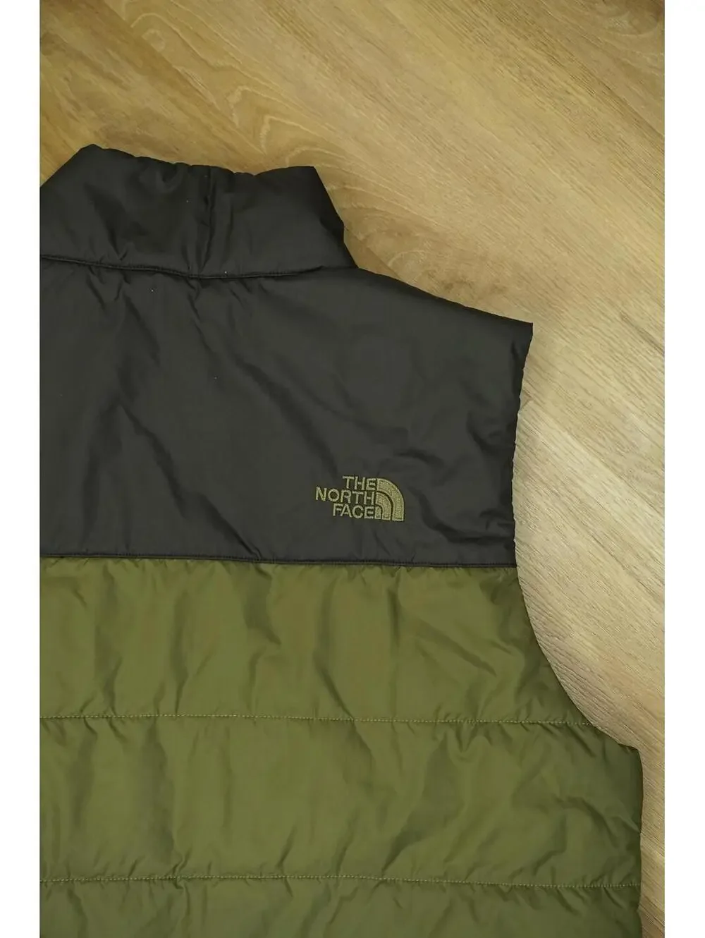 The North Face Puffer Vest, Men's Large Olive Green‎ Black - GorpCore, Preppy